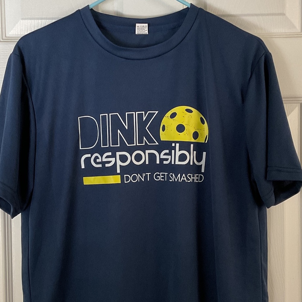 Navy Blue Tee with Pickleball Graphic